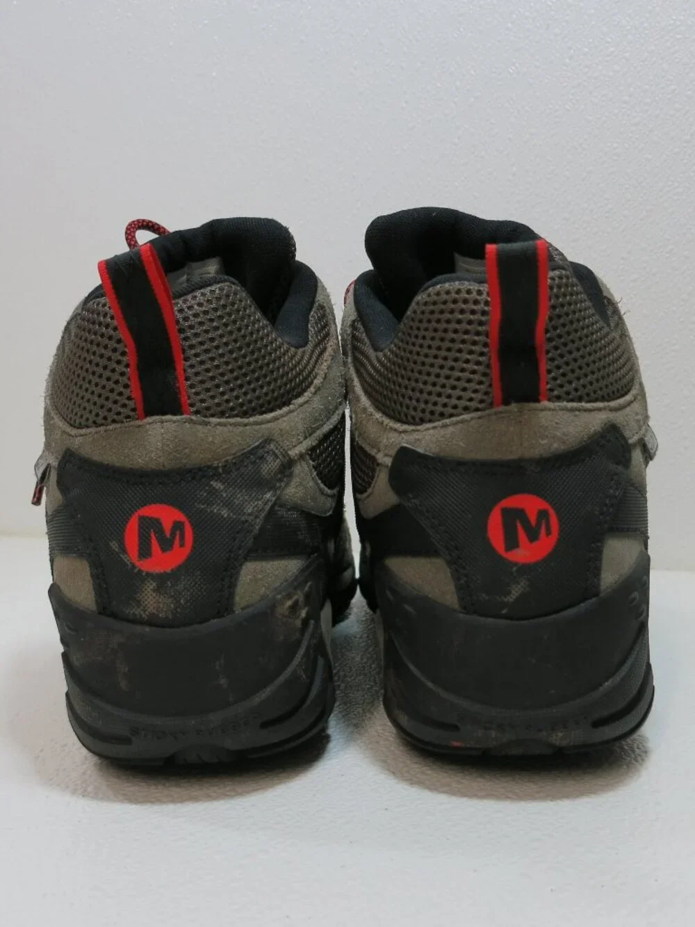 Merrell Soft Toe Leather Fabric Padded Hiking Boots Shoes Men's Shoes Sz 14